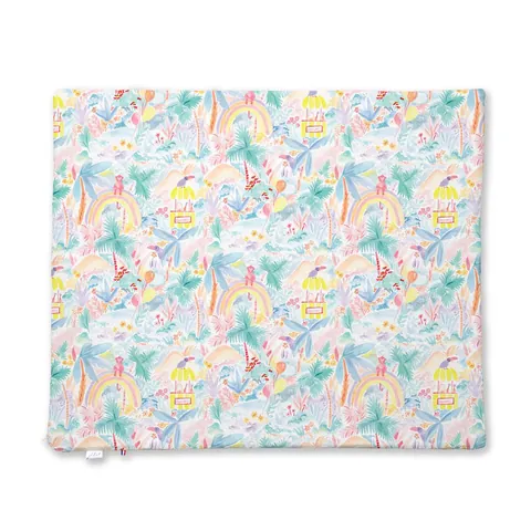 Le Tapis Magique imprimé Jungle enchantée, à plat sur fond blanc, avec le logo Origine France Garantie.