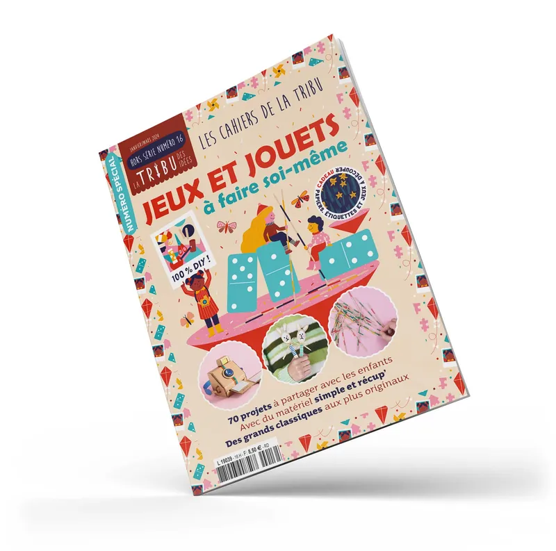 La Tribu des Idées, couverture du hors-série « Jeux et jouets à faire soi-même » : vers le site du magazine